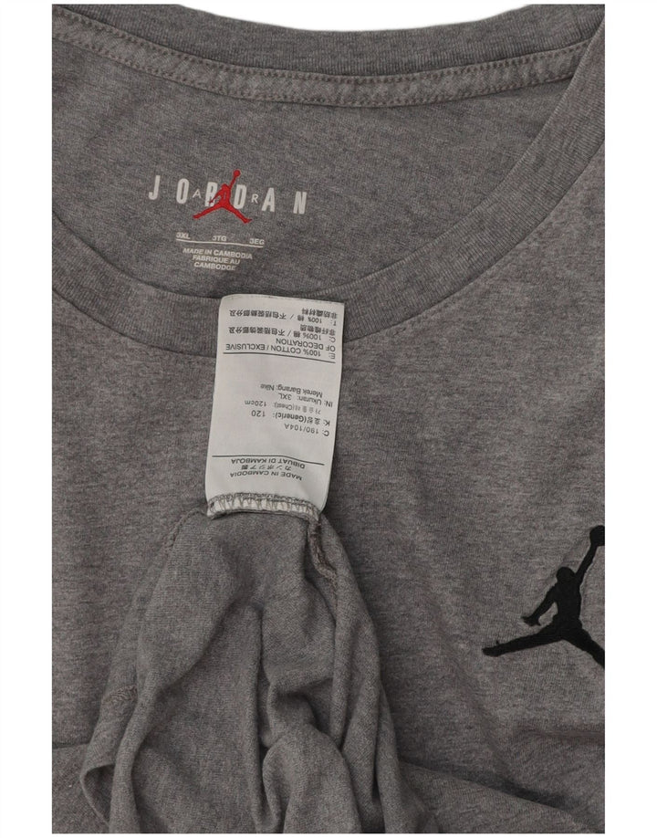 T-shirt da uomo JORDAN Top 3XL cotone grigio