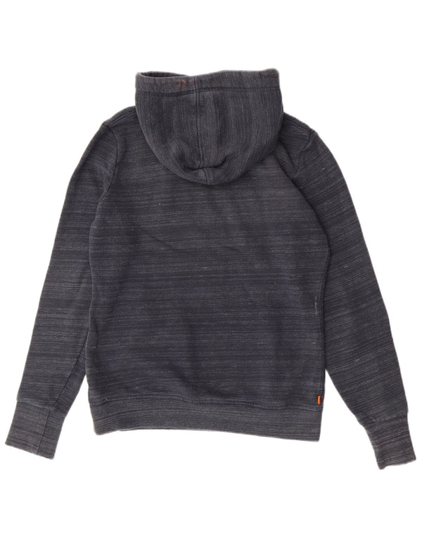 Felpa con cappuccio grafica da donna Superdry UK 14 cotone blu navy medio