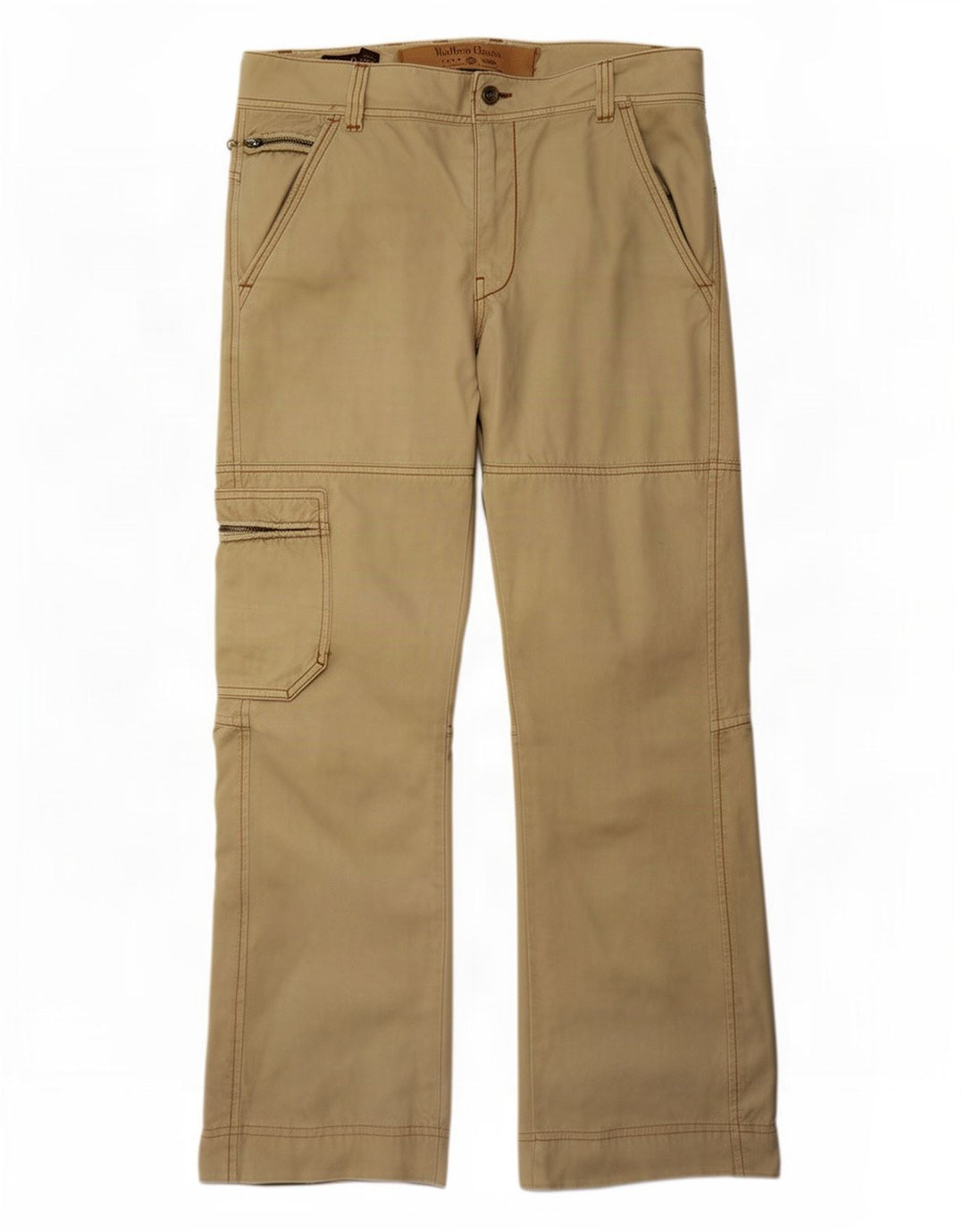 Pantaloni cargo dritti da uomo Marlboro Classics W32 L34 cotone kaki