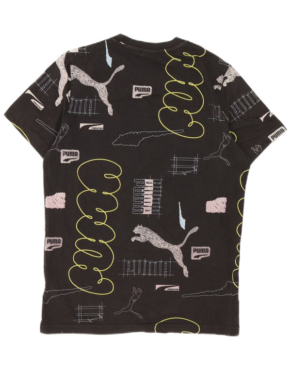 T-shirt grafica da uomo Puma Top Small in cotone nero