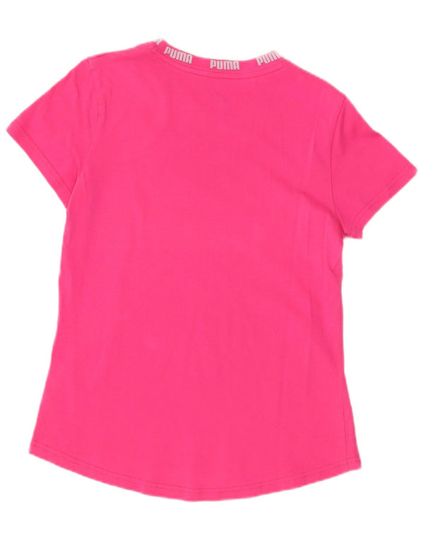 T-shirt grafica da donna Puma Top UK 14 cotone rosa medio