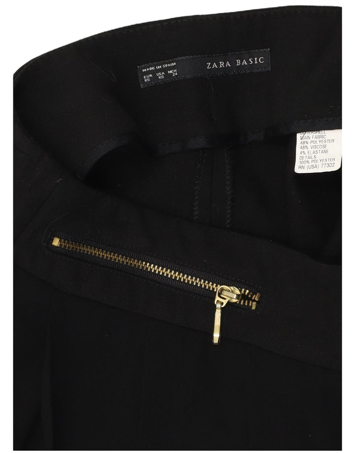 Pantaloncini casual a vita alta da donna ZARA XS W24 poliestere nero