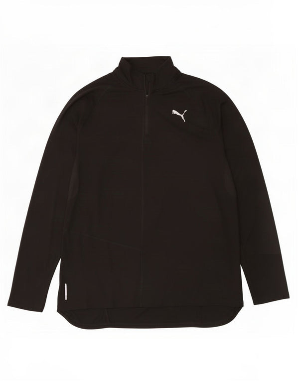 Maglia da tuta Puma da uomo con zip e collo, grande, nera