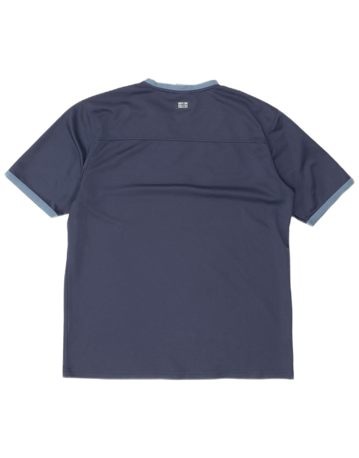 T-shirt grafica da uomo Umbro Top XL Poliestere color block blu navy