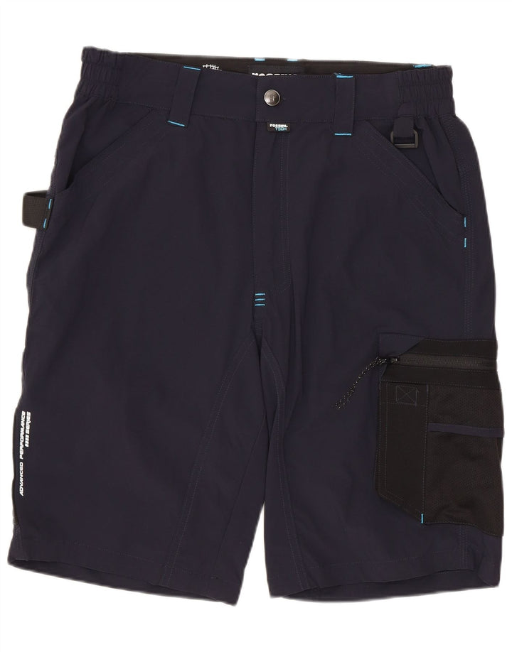 Pantaloncini cargo da uomo VINTAGE medi W30 blu navy in poliammide