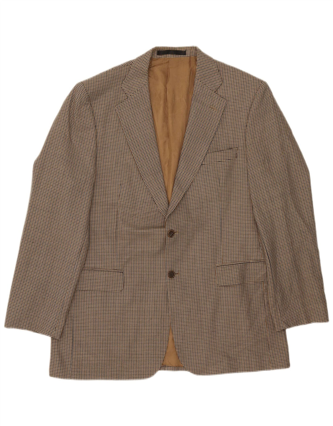 Giacca blazer lunga da uomo Marks & Spencer UK 42 grande pied de poule beige