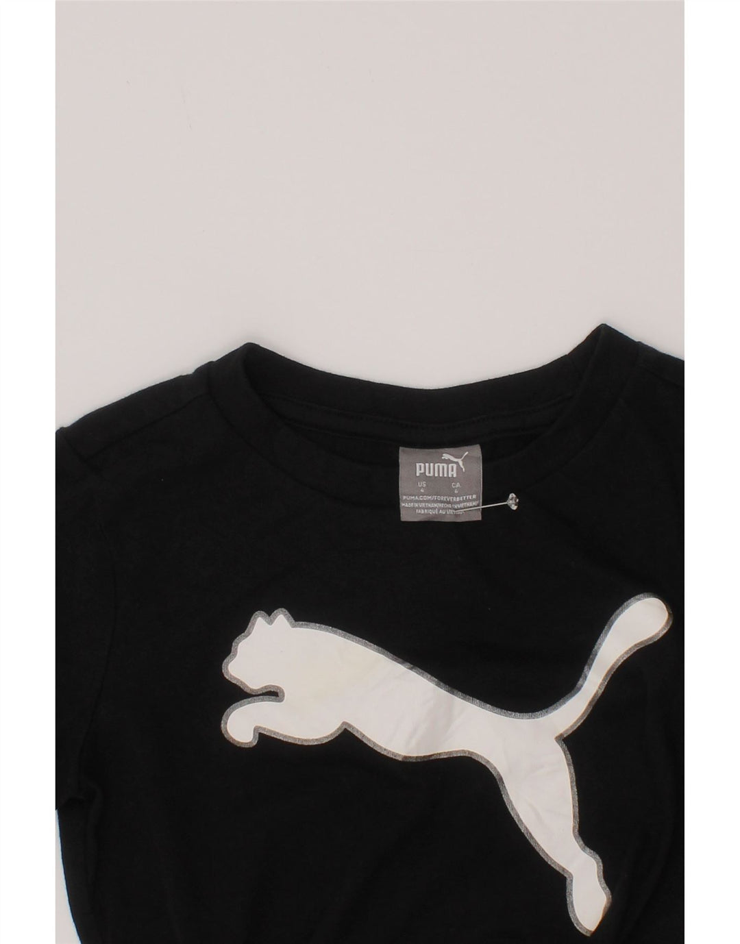 Maglietta grafica da ragazzo Puma 3-4 anni Nera
