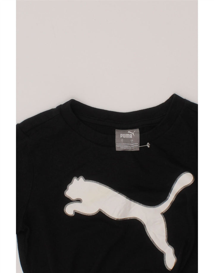 Maglietta grafica da ragazzo Puma 3-4 anni Nera