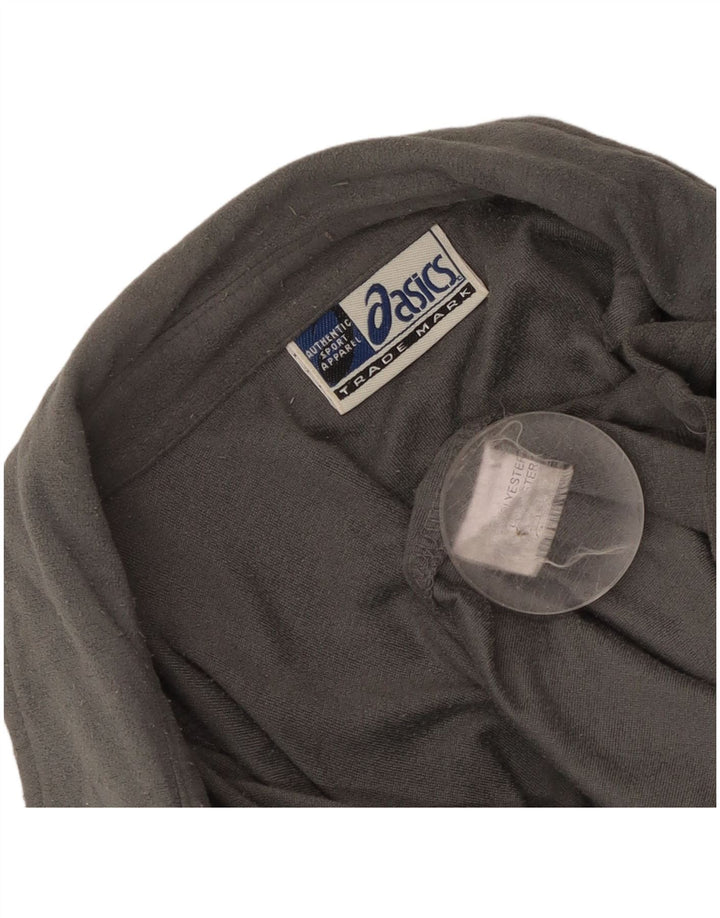 Maglia in pile da uomo Asics Large in poliestere grigio