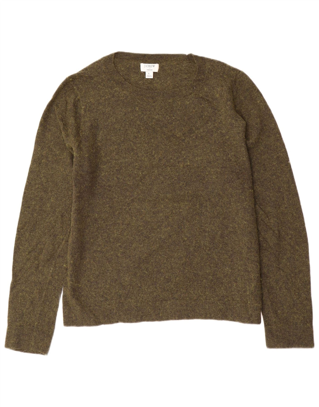 J. CREW Maglione da donna Teddie con scollo a barchetta UK 16 Grande verde screziato