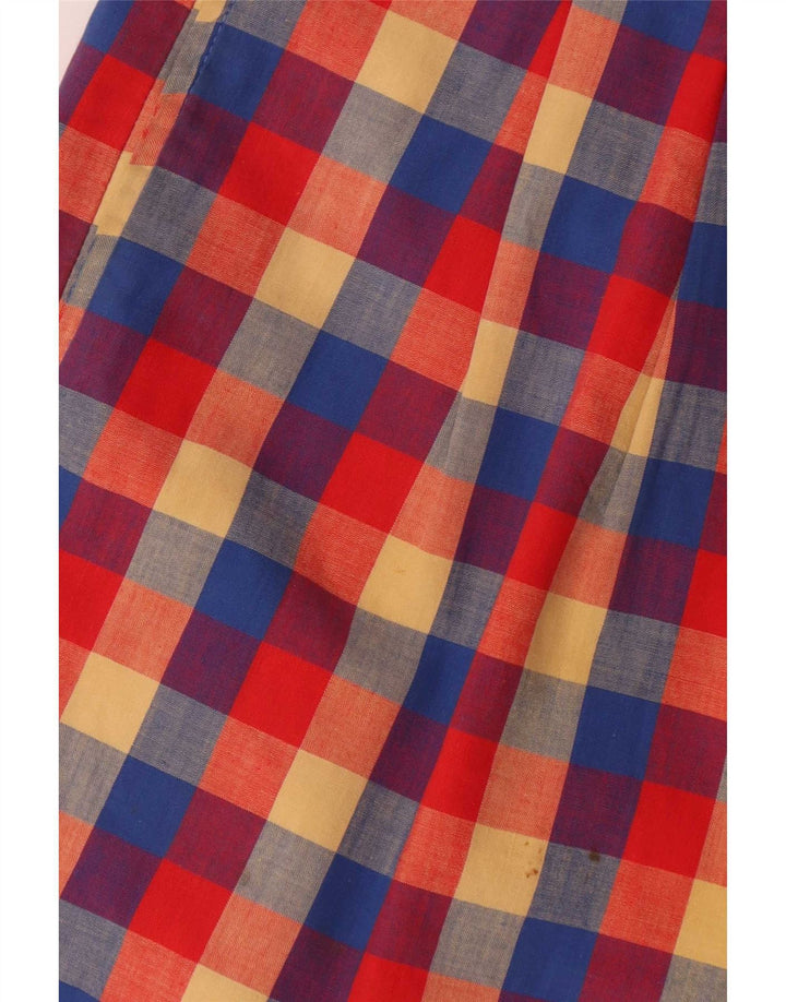 PENINSULA Pantaloncini chino da uomo medi W30 in cotone a quadretti multicolore