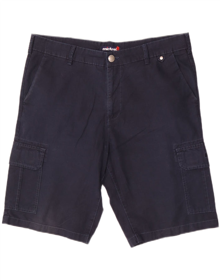 Pantaloncini cargo da uomo Mistral IT 54 2XL W38 Blu Navy Cotone