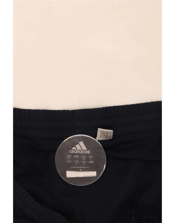 ADIDAS Mens Sport Shorts Medium Navy Blue Polyester Vintage Adidas and Second-Hand Adidas from Messina Hembry 