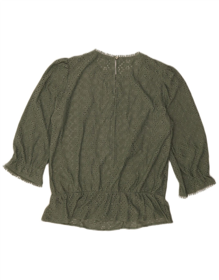 Camicetta da donna con maniche a 3/4 Oasis UK 12 Poliestere verde medio
