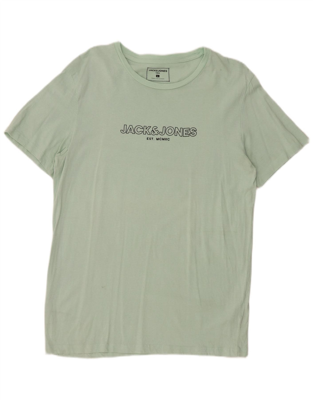 JACK & JONES T-shirt grafica da uomo grande in cotone verde