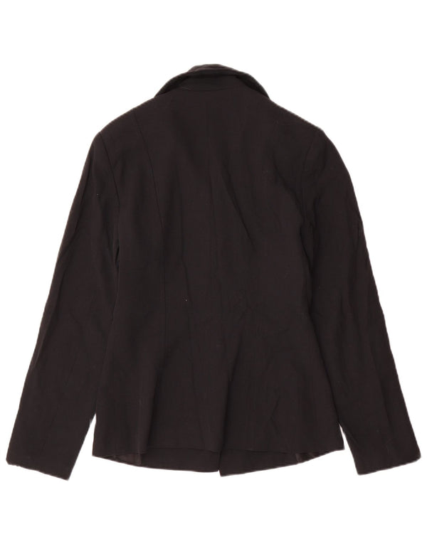 Giacca blazer vintage da donna a 4 bottoni UK 10 piccola nera