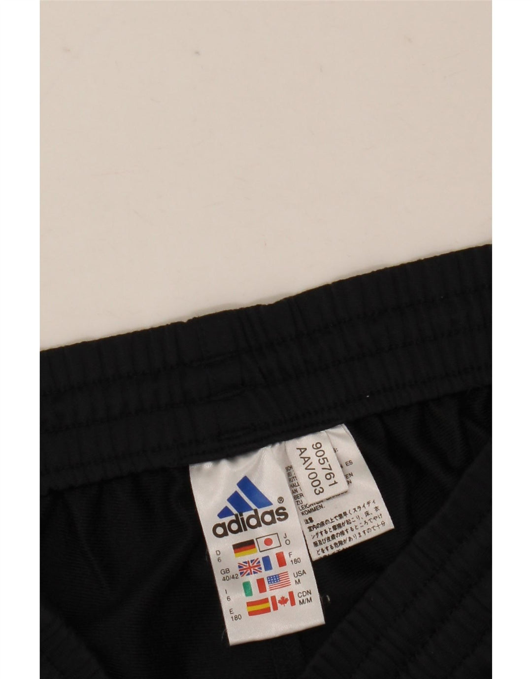 Pantaloni da tuta da uomo Adidas UK 40/42 Poliestere color block medio nero