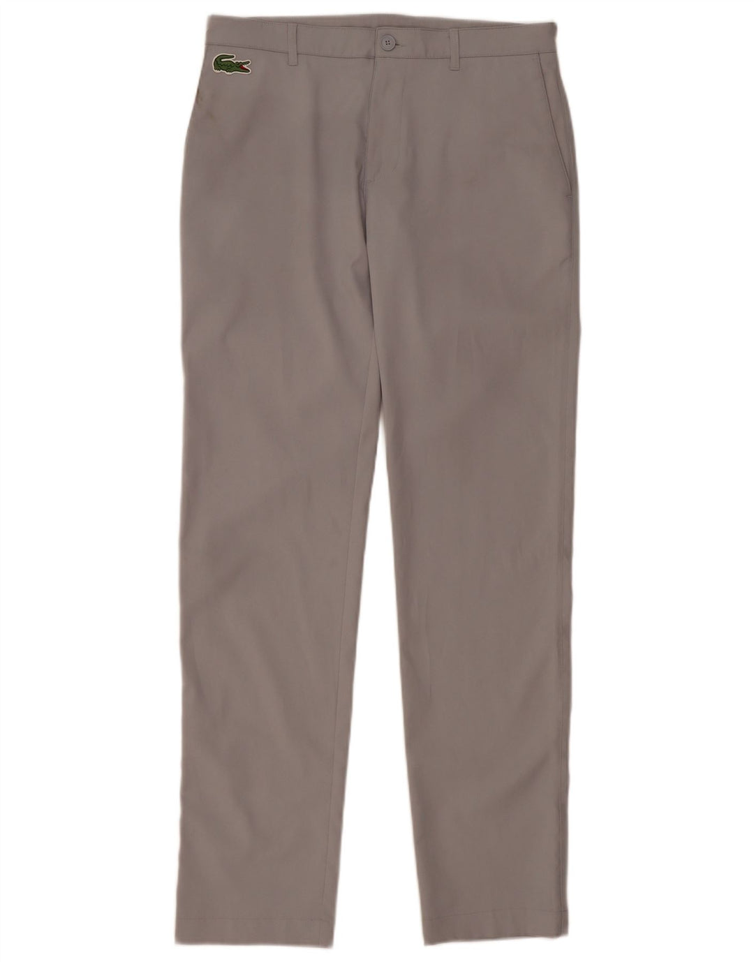 Pantaloni chino slim da uomo Lacoste taglia 40 media W32 L33 poliestere grigio