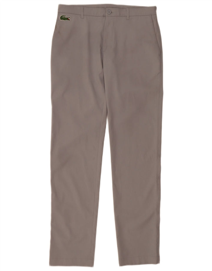 Pantaloni chino slim da uomo Lacoste taglia 40 media W32 L33 poliestere grigio