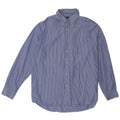 Camicia da uomo Dack's Large in cotone gessato blu