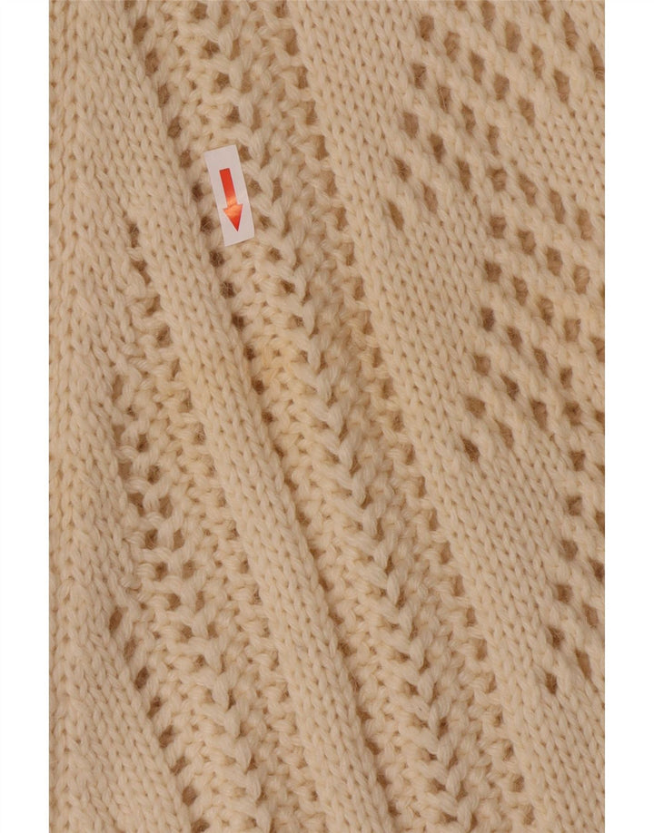 Maglione poncho da donna Sisley taglia unica in lana bianca