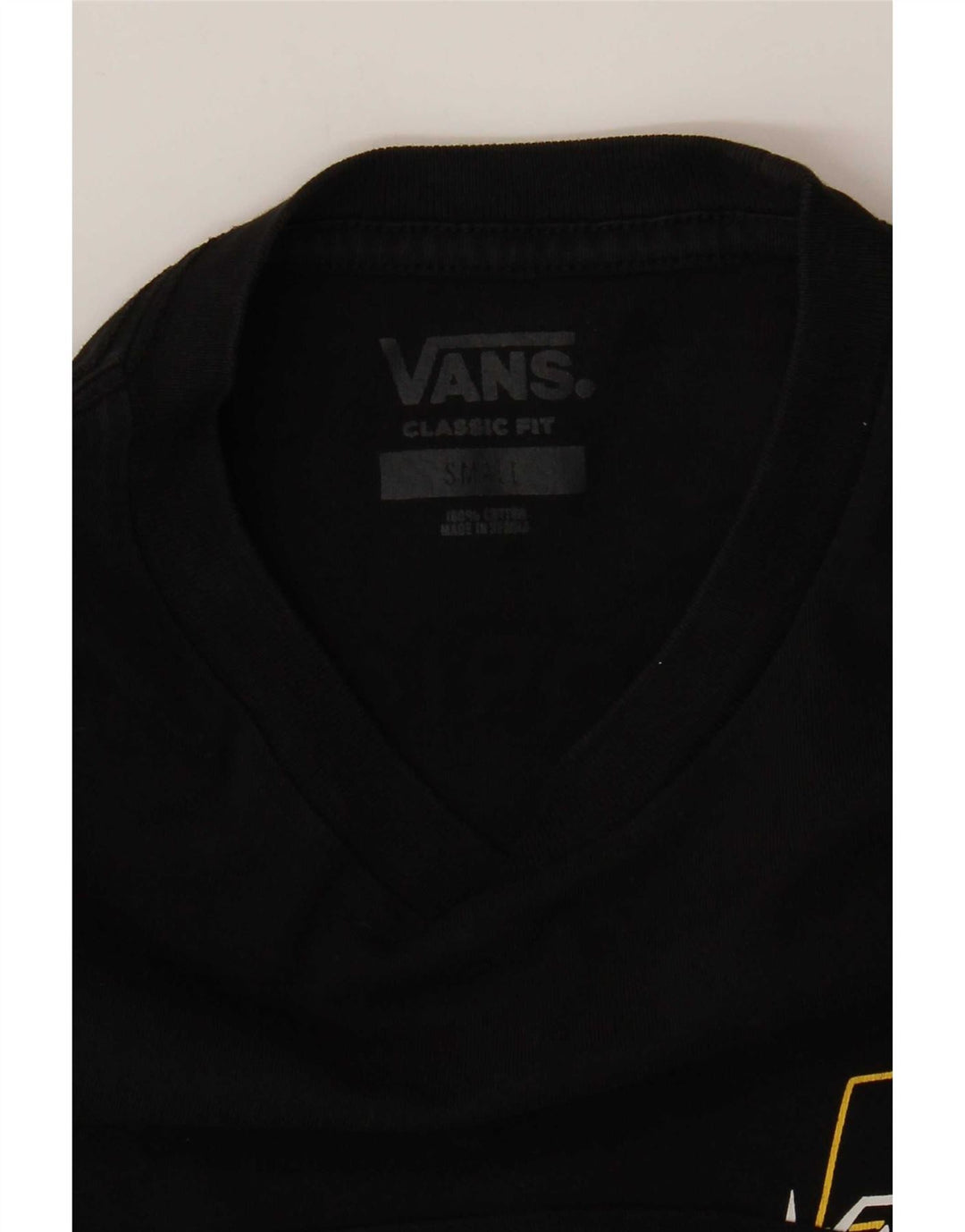 T-shirt grafica da uomo con vestibilità classica Vans Small Nera