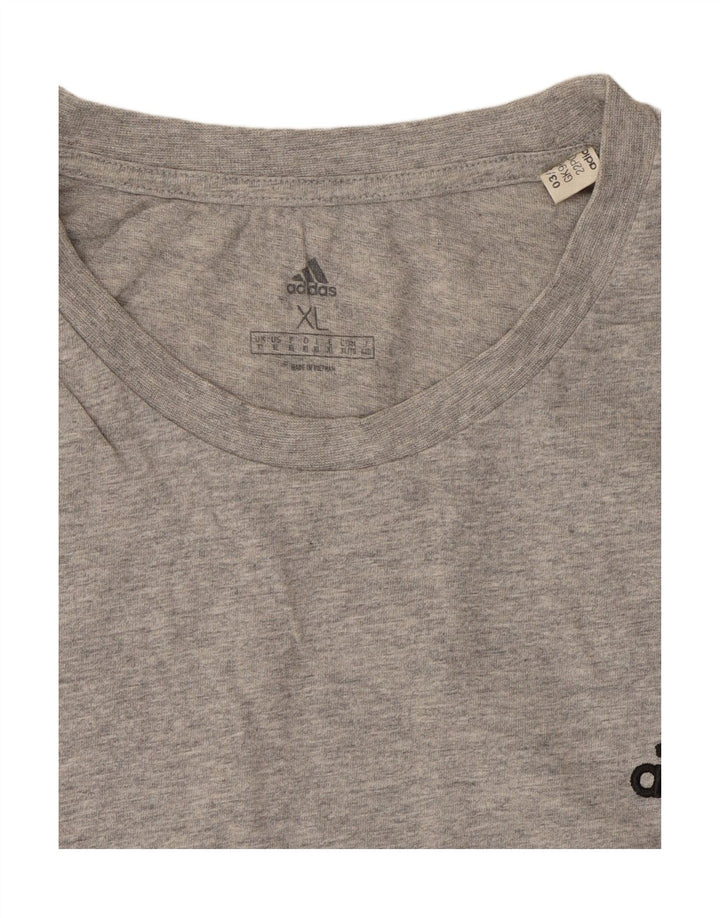 ADIDAS Mens T-Shirt Top XL Grey Cotton