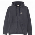 Felpa con cappuccio e zip da uomo Nike in cotone blu navy medio