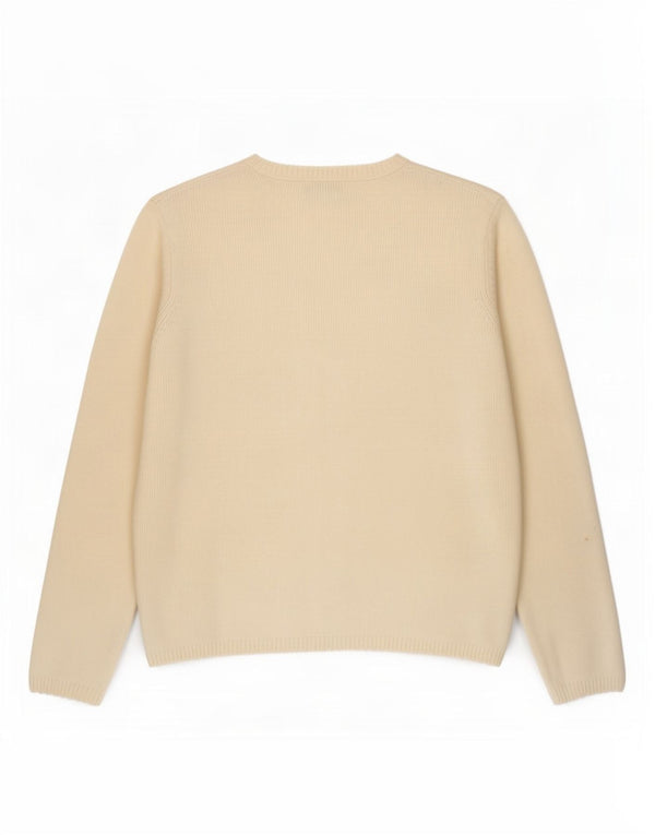 Maglione cardigan da donna Marks & Spencer UK 12 Cotone beige medio
