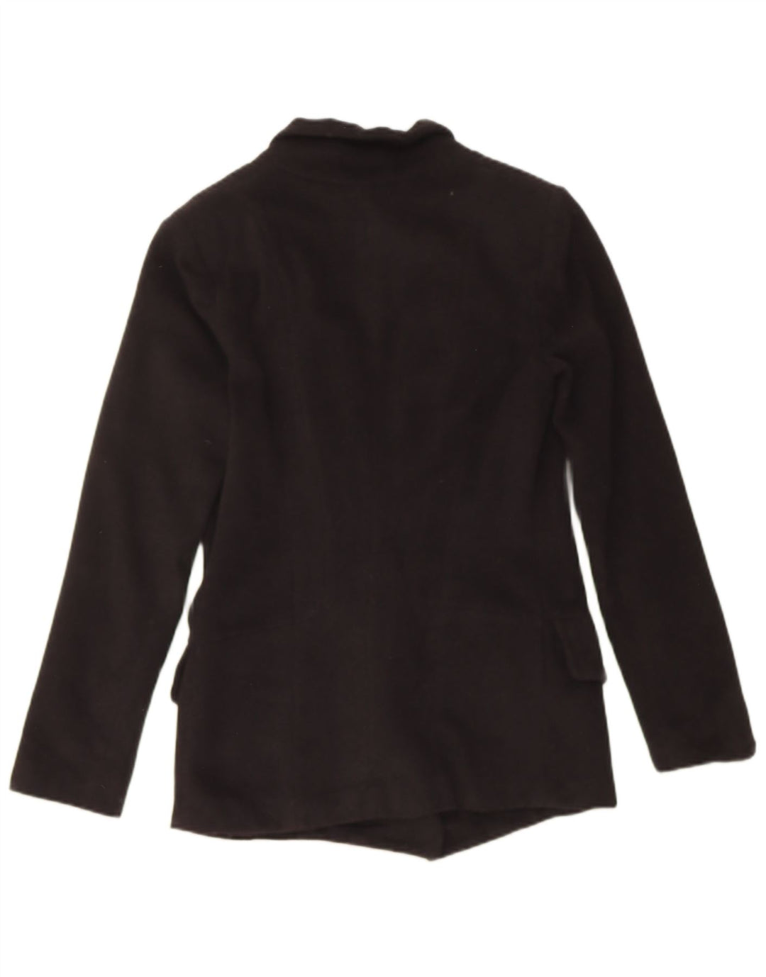 ZARA Womens 2 Button Blazer Jacket UK 6 XS Black Wool