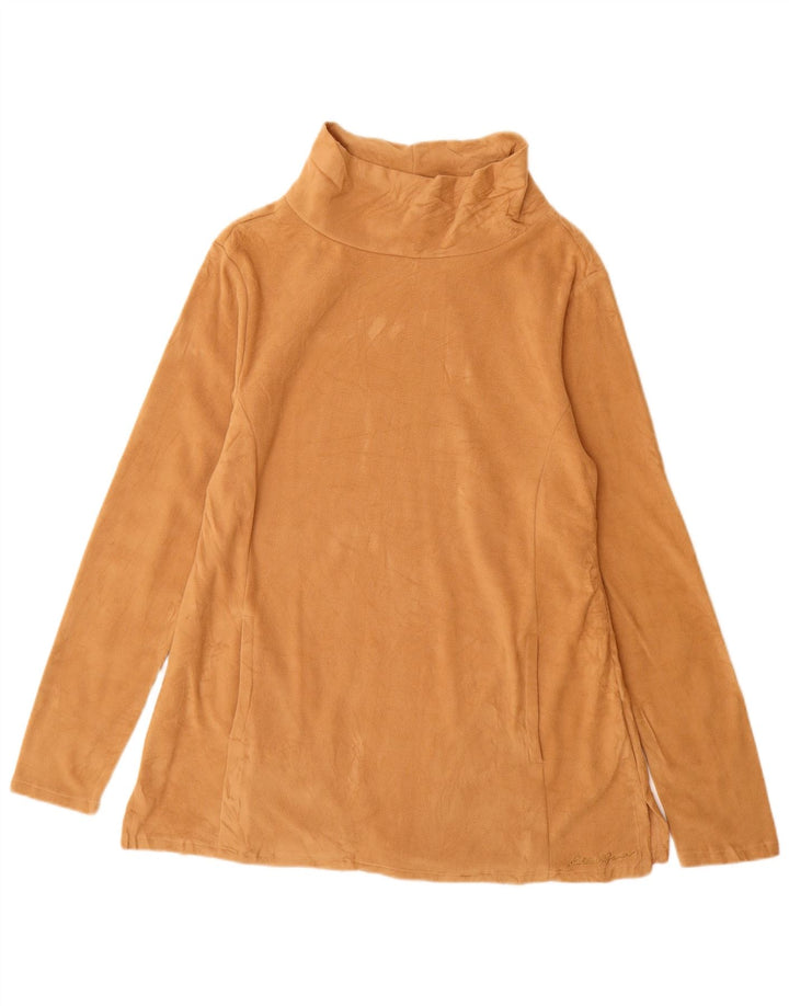 Maglione in pile lungo da donna Eddie Bauer UK 14 Poliestere marrone medio