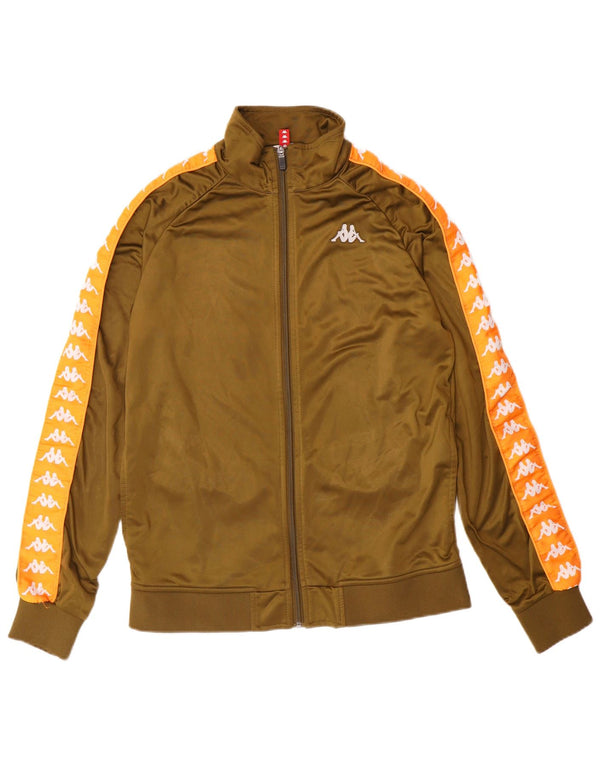 Giacca da tuta grafica da donna Kappa UK 14 grande poliestere kaki