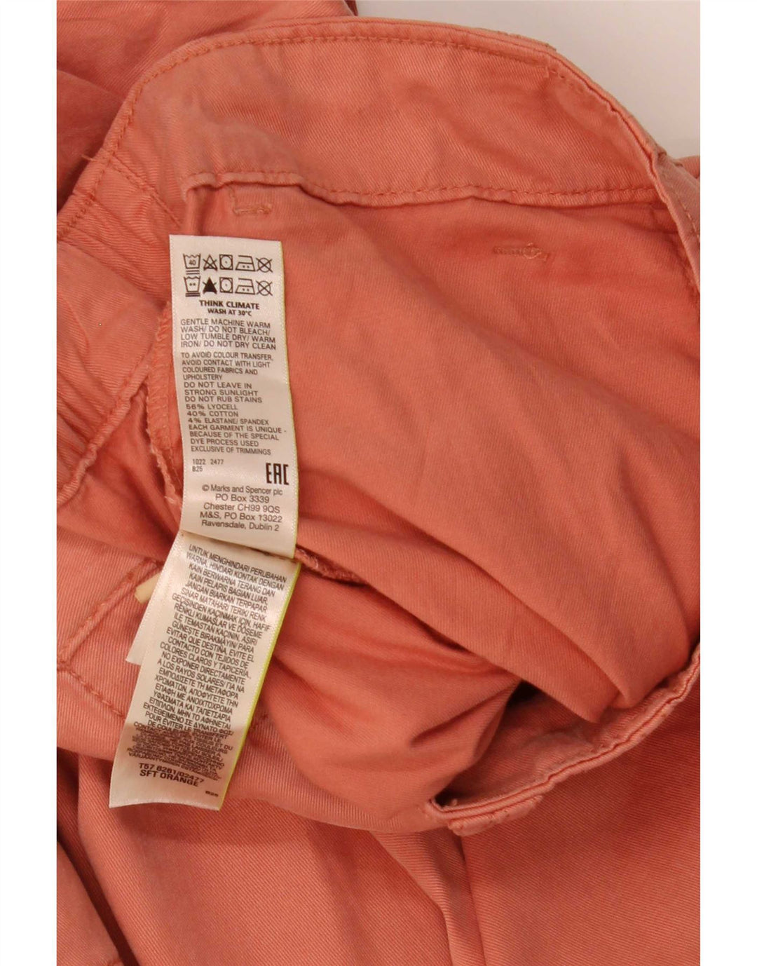 Pantaloni cargo corti Marks & Spencer da donna UK 14 Large W32 L26 Arancioni