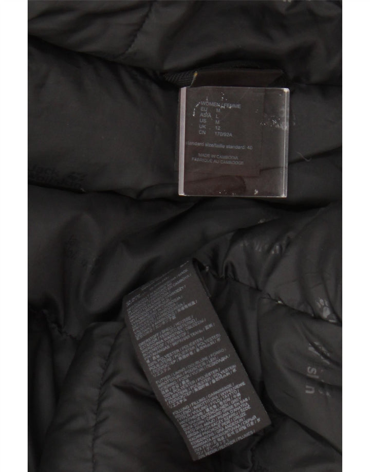 Giacca imbottita con cappuccio da donna Jack Wolfskin UK 12 Medium Black Colourblock