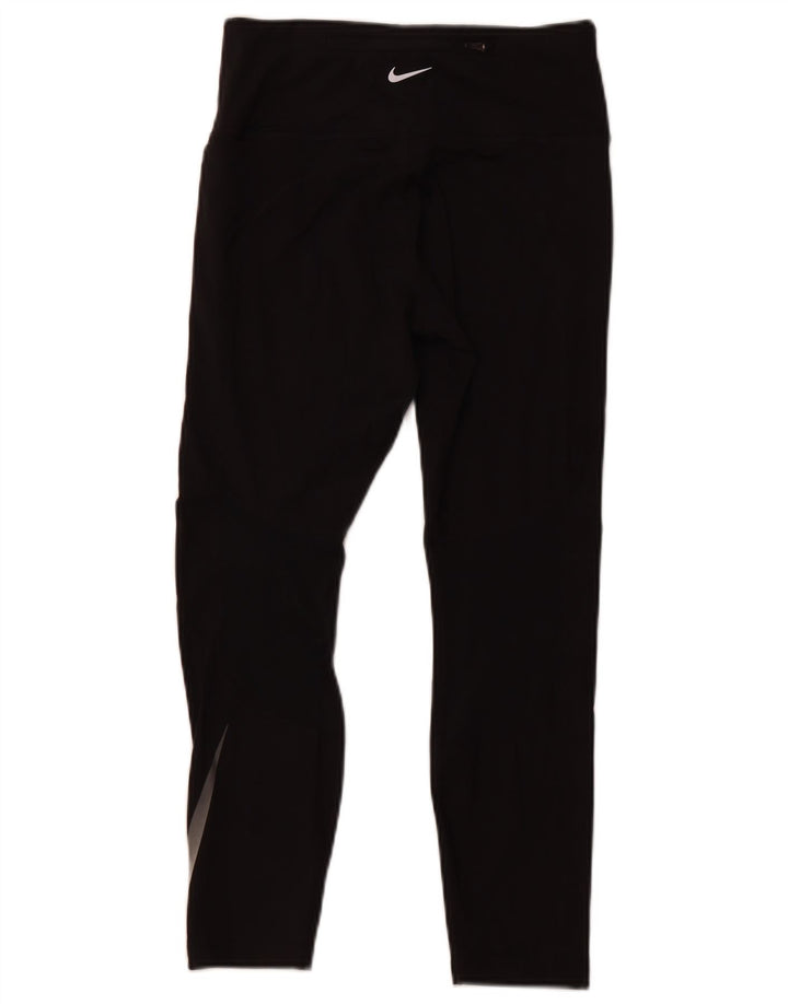 Leggings corti NIKE Dri Fit da donna UK 12 medio nero poliestere