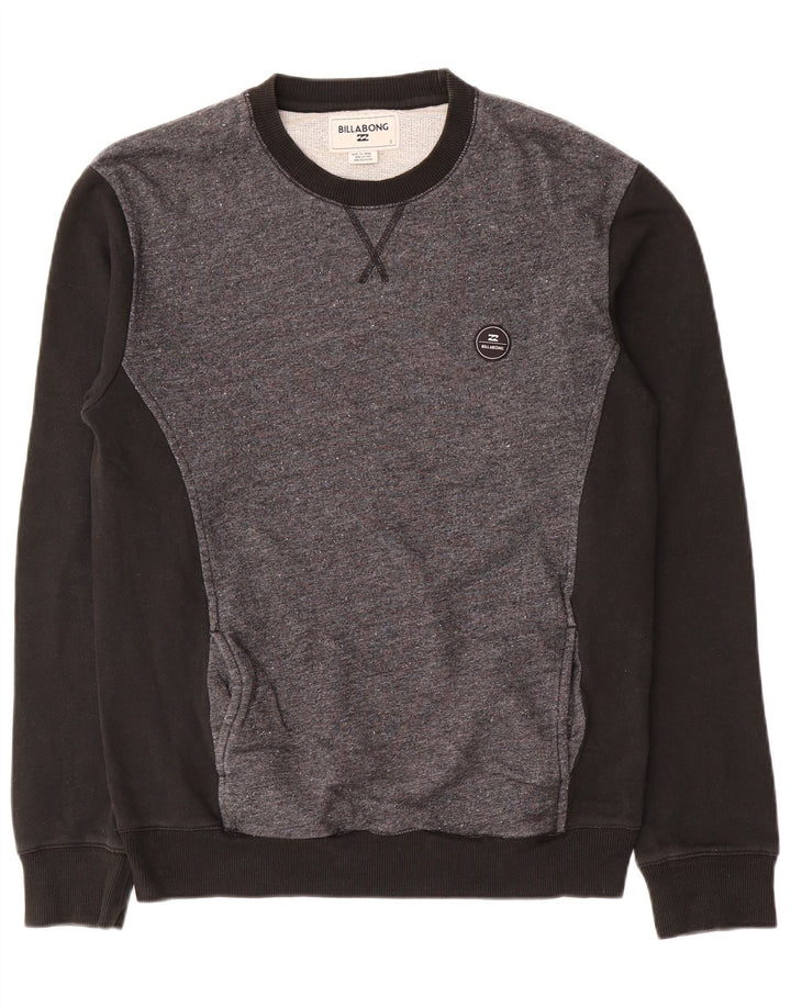 Felpa da uomo Billabong Maglione piccolo in cotone color block grigio
