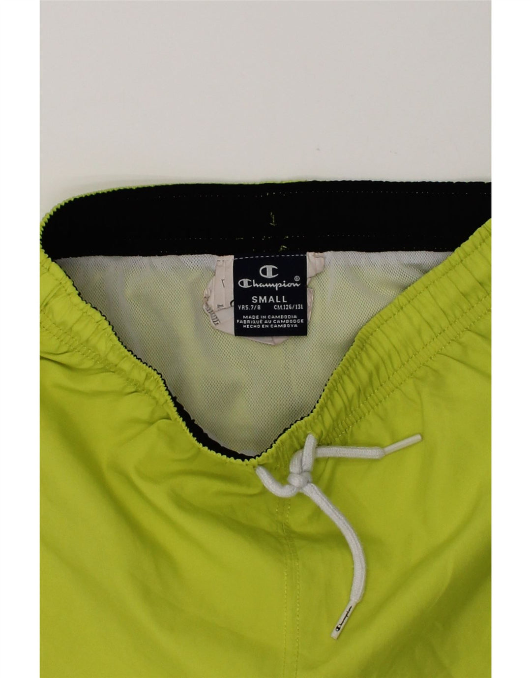 CHAMPION Boys Sport Shorts 7-8 Years Small Green Polyester | Vintage Champion | Thrift | Second-Hand Champion | Used Clothing | Messina Hembry 