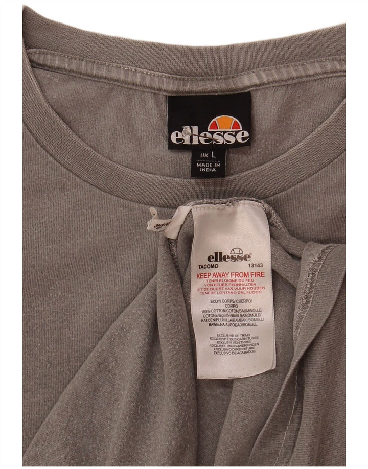 T-shirt da uomo Ellesse Top grande in cotone grigio