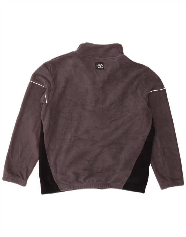 Giacca in pile da uomo Umbro UK 38 Poliestere color block grigio medio