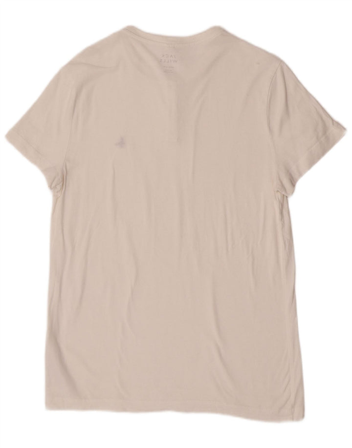 T-shirt da uomo Jack Wills Top in cotone bianco medio