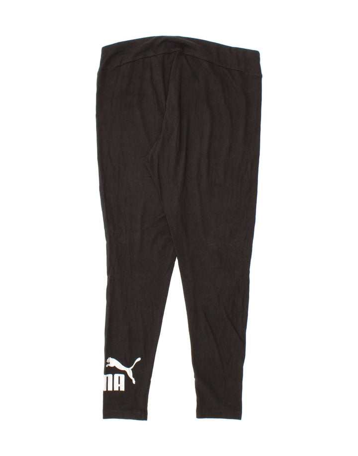 PUMA Womens Graphic Leggings UK 14 Large Black Vintage Puma and Second-Hand Puma from Messina Hembry 