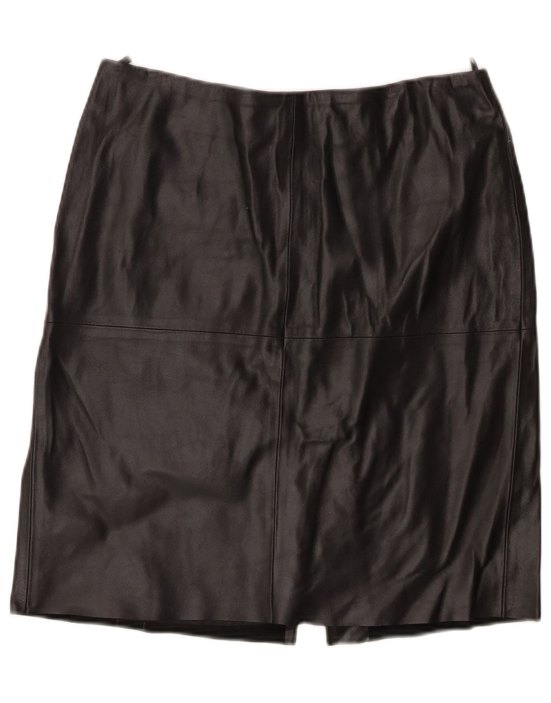 Gonna in pelle da donna Benetton IT 44 media W30 in pelle nera