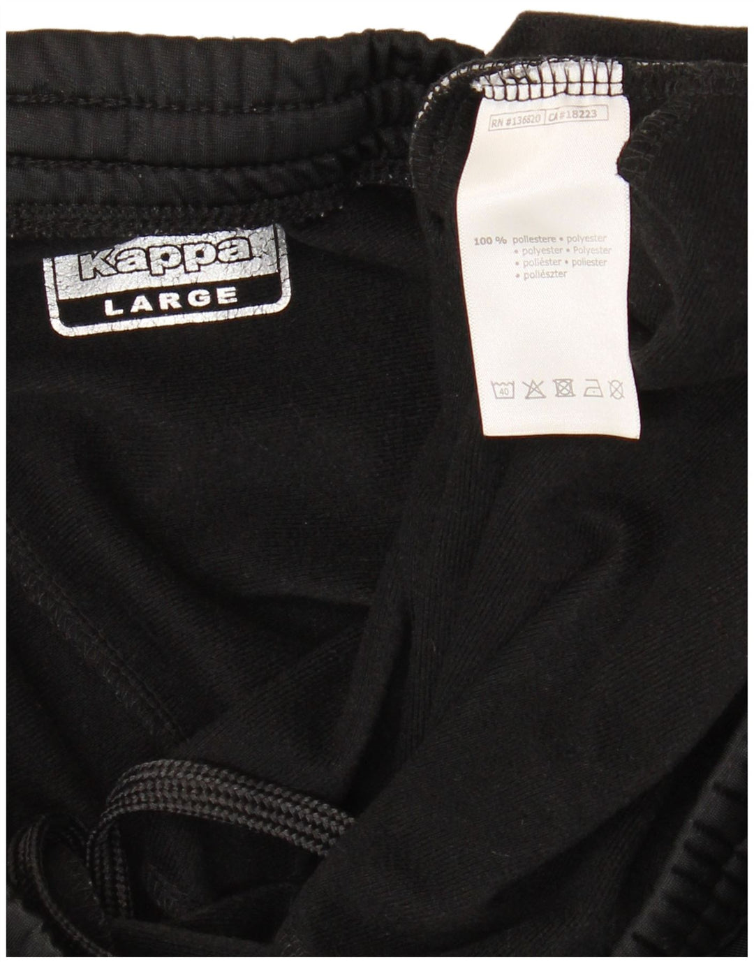 Pantaloni da tuta da donna Kappa Joggers UK 14 Large Nero Poliestere