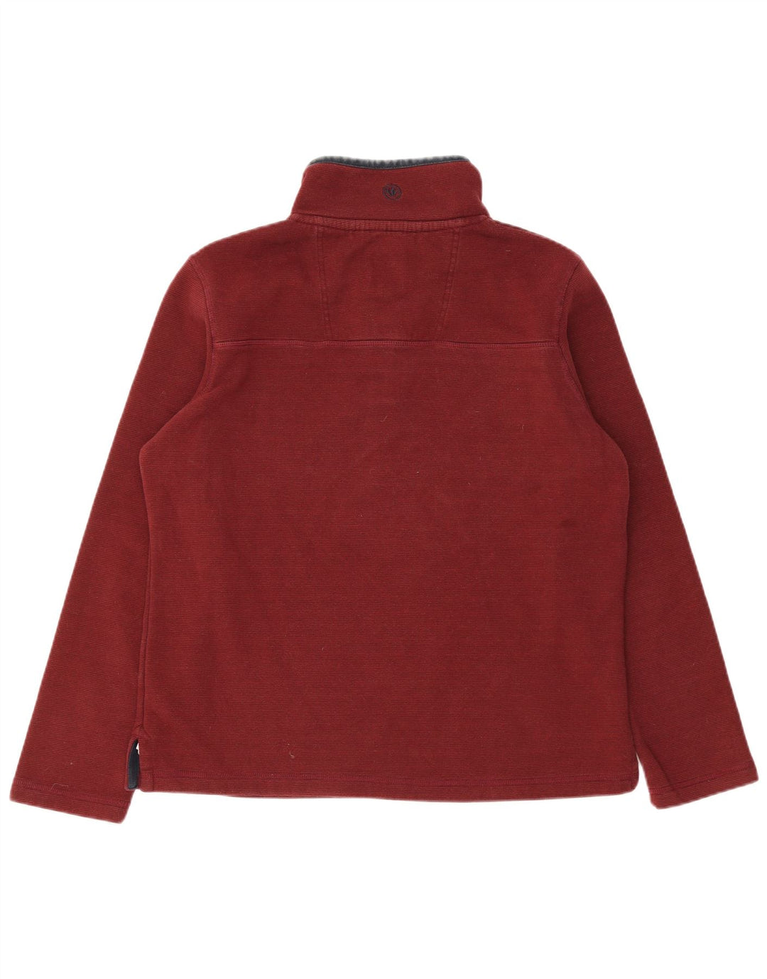 Felpa da uomo con collo abbottonato Fat Face Maglione grande in cotone bordeaux