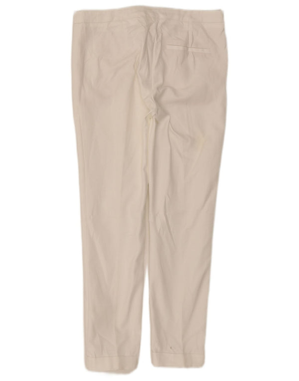 Pantaloni chino slim corti da uomo Zara piccoli W26 L26 cotone bianco