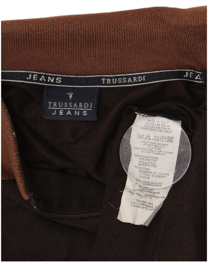 Polo Uomo Trussardi Jeans Medium Black Colourblock Poliestere