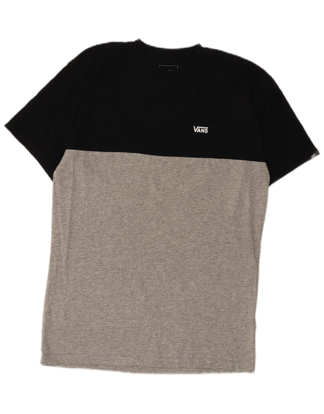 T-shirt da uomo Vans Classic Fit, top in cotone color block grigio medio