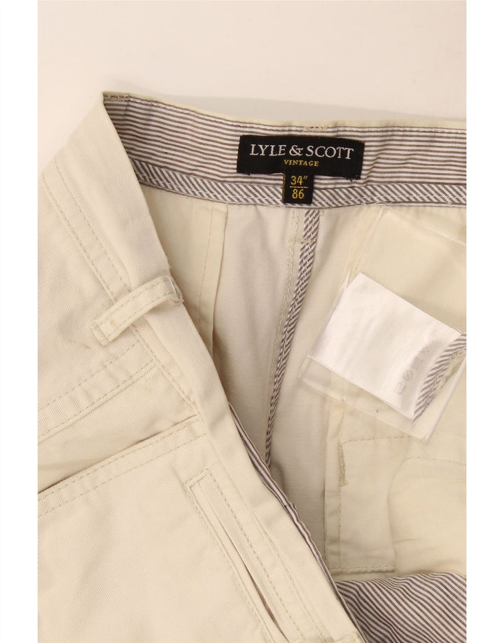 Pantaloncini chino da uomo Lyle & Scott W34 Large Beige