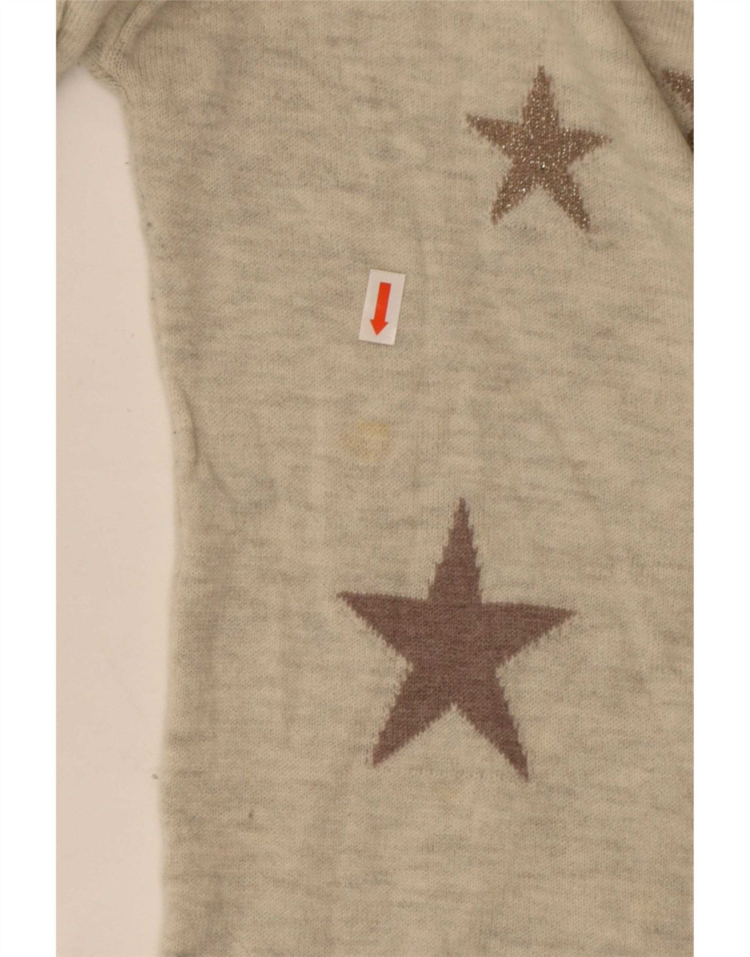 Fat Face Maglione da donna con scollo a barchetta con motivo astratto UK 10 Piccolo Grigio