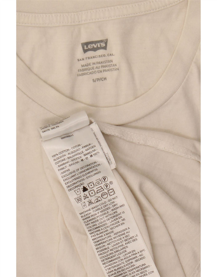 T-shirt da uomo Levi's Top Small in cotone bianco